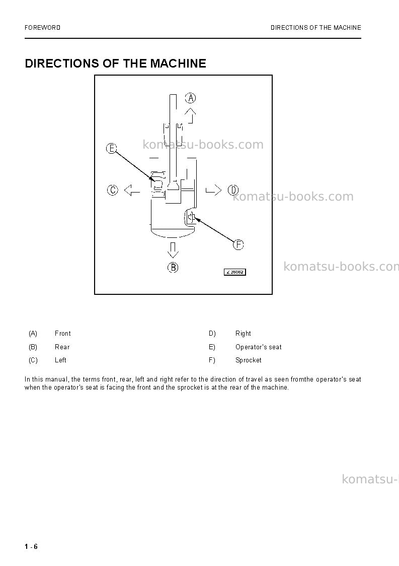 Komatsu pc4000-6deu-electric motor Operation manual cover Page 6