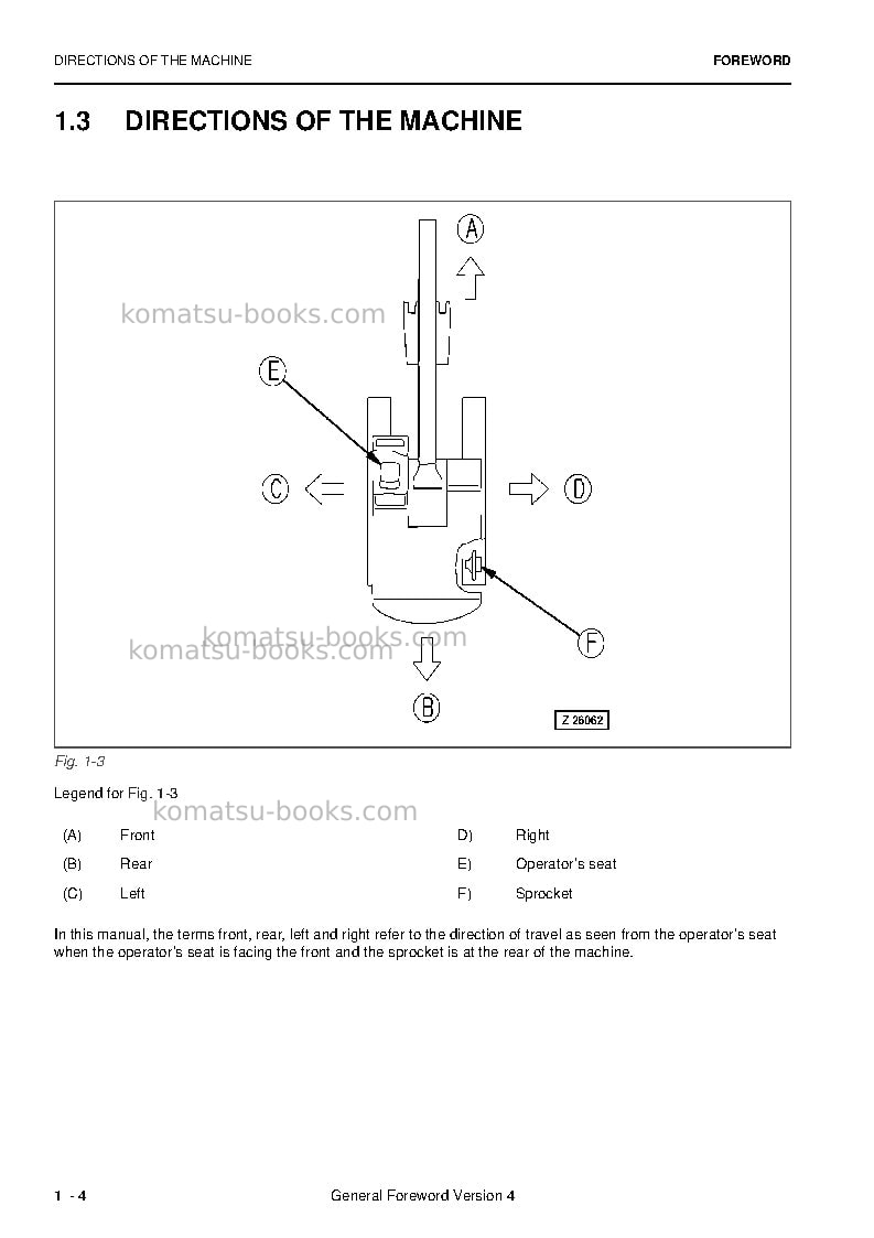 Komatsu pc4000-6deu Operation manual cover Page 6 Komatsu pc4000-6deu Operation manual cover Page 6