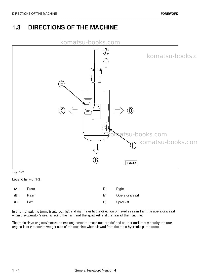 Komatsu pc4000e-6deu Operation manual cover Page 6 Komatsu pc4000e-6deu Operation manual cover Page 6