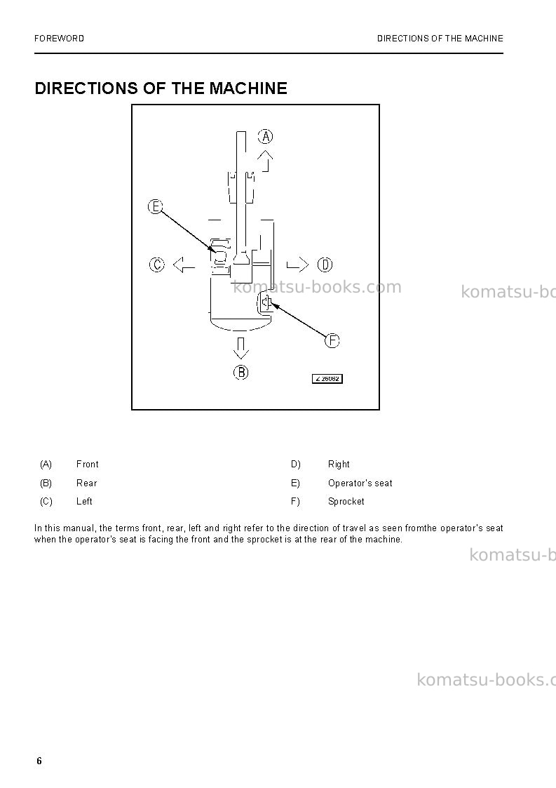 Komatsu pc8000-6deu-electric motor Operation manual cover Page 6