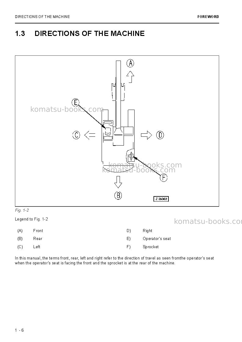 Komatsu pc8000-6deu Operation manual cover Page 6