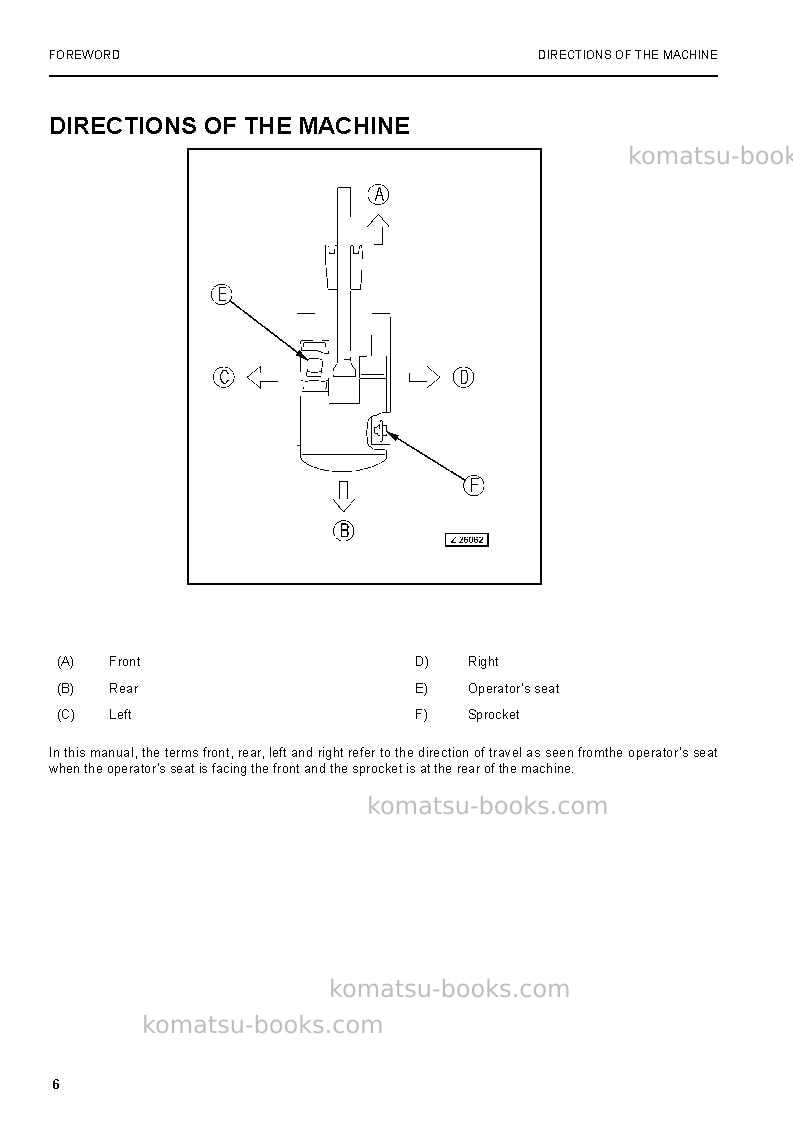 Komatsu pc8000-6deu Operation manual cover Page 6 Komatsu pc8000-6deu Operation manual cover Page 6