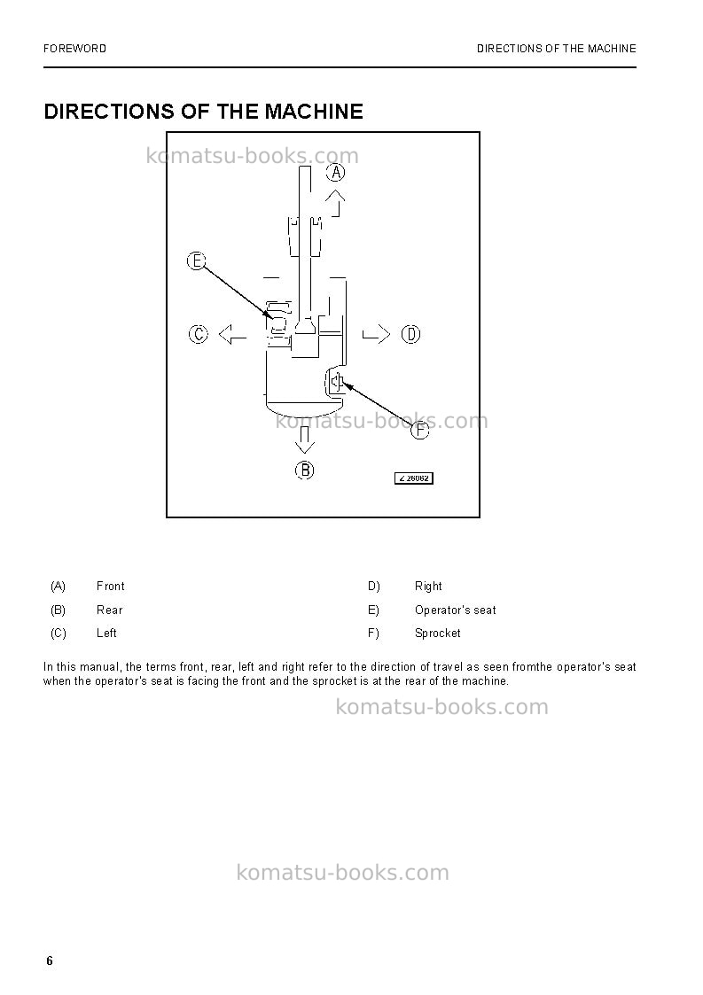 Komatsu pc5500-6deu Operation manual cover Page 6 Komatsu pc5500-6deu Operation manual cover Page 6