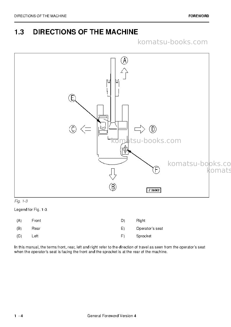 Komatsu pc5500-6deu-diesel Operation manual cover Page 6
