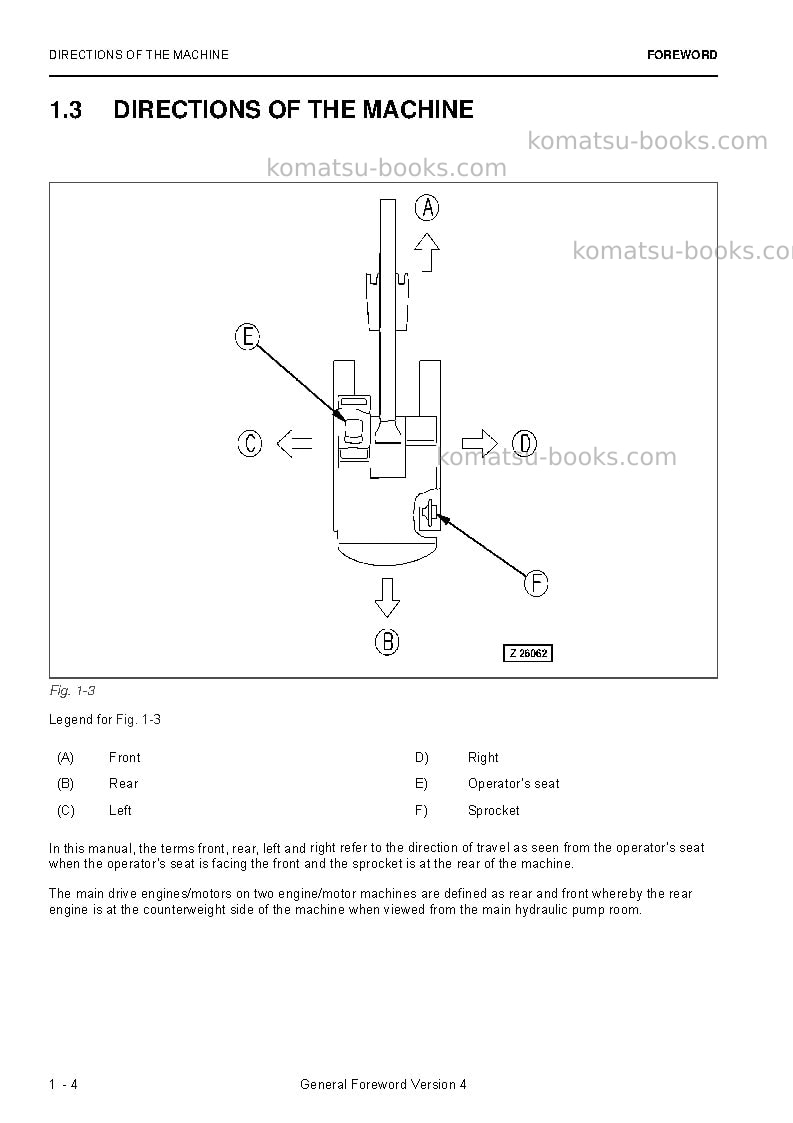 Komatsu pc5500-6deu Operation manual cover Page 6 Komatsu pc5500-6deu Operation manual cover Page 6