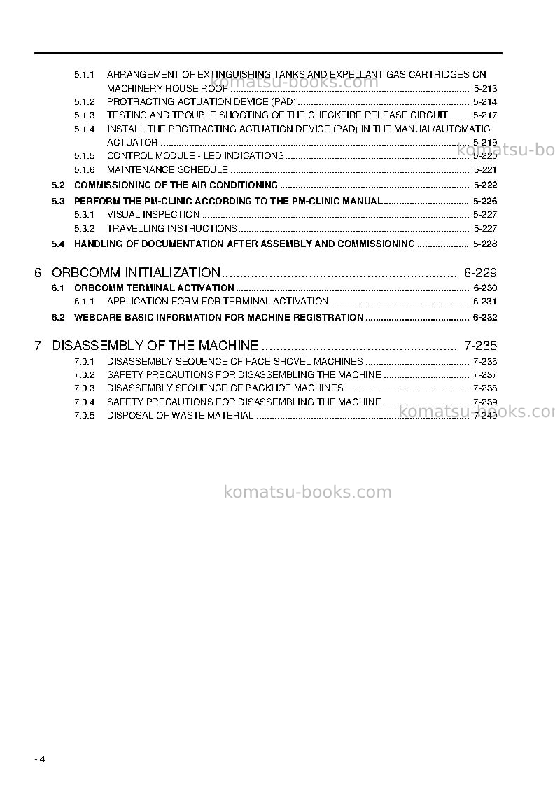 Komatsu pc3000-6deu Field assembly manual cover Page 6 Komatsu pc3000-6deu Field assembly manual cover Page 6