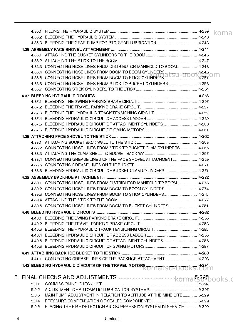 Komatsu pc4000e-6deu Field assembly manual cover Page 6 Komatsu pc4000e-6deu Field assembly manual cover Page 6