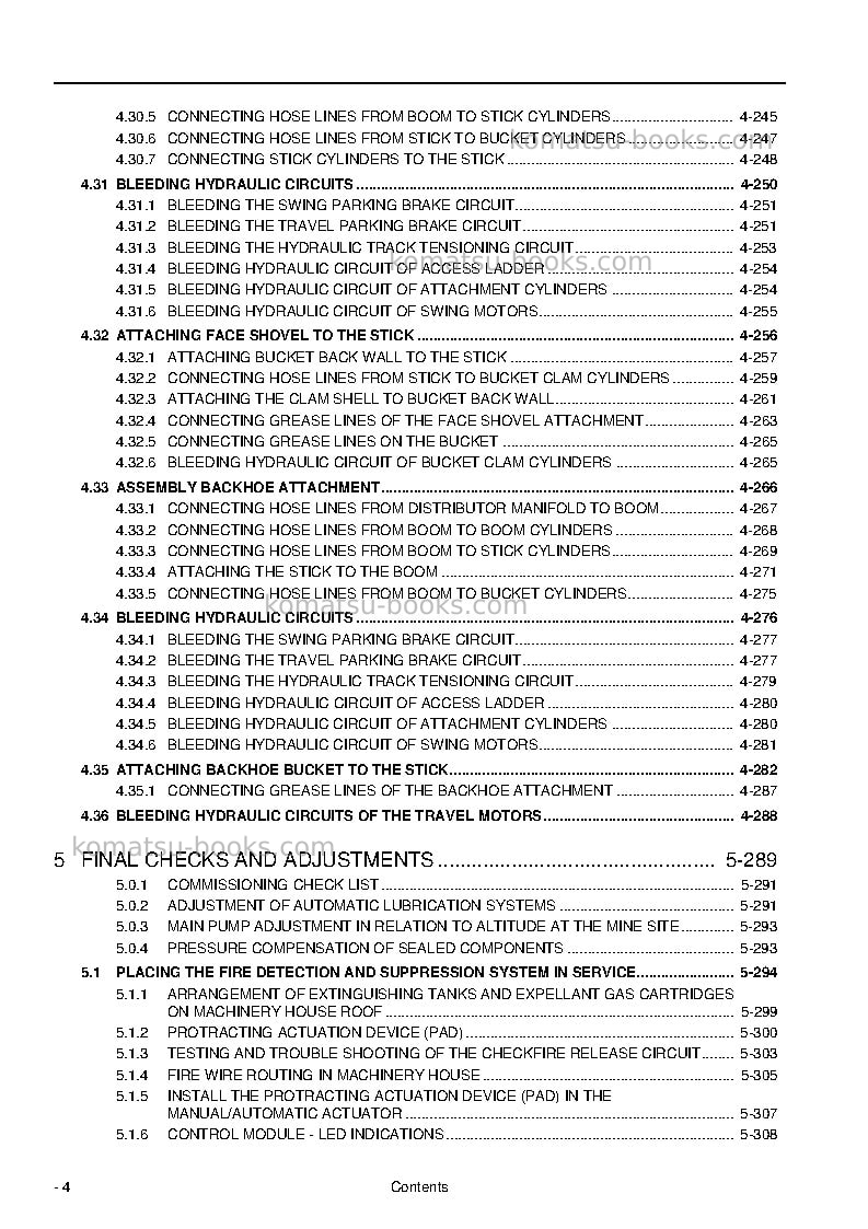 Komatsu pc4000-6deu Field assembly manual cover Page 6 Komatsu pc4000-6deu Field assembly manual cover Page 6