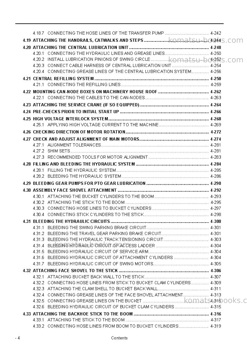 Komatsu pc8000e-6deu Field assembly manual cover Page 6 Komatsu pc8000e-6deu Field assembly manual cover Page 6