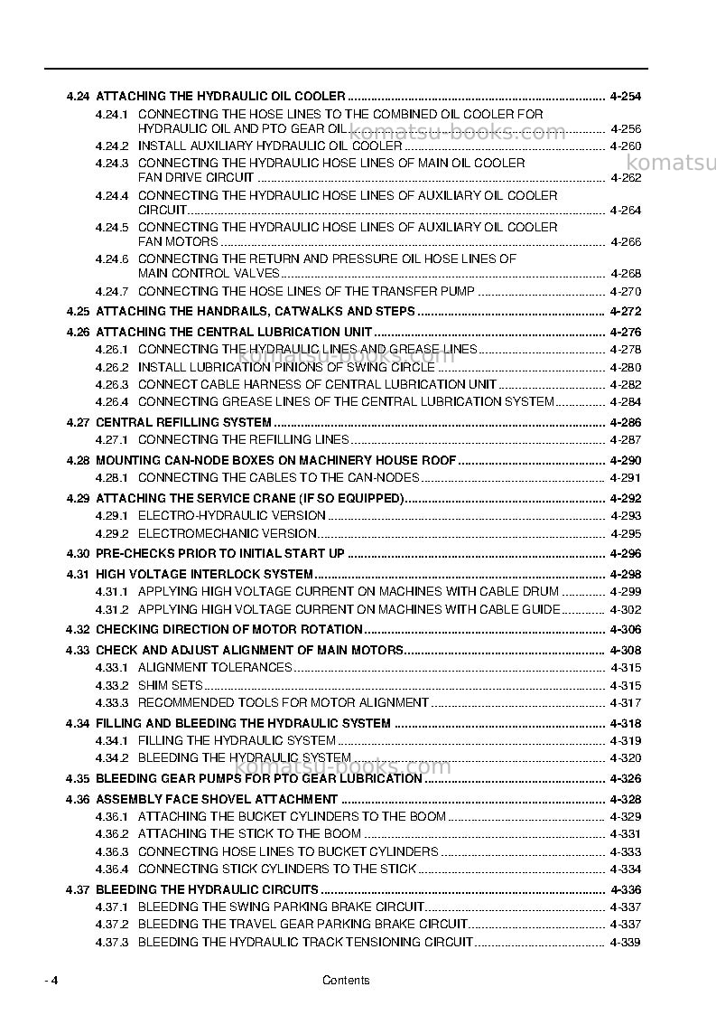 Komatsu pc8000e-6deu Field assembly manual cover Page 6