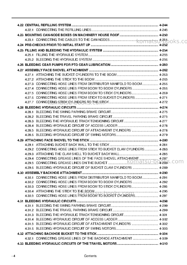 Komatsu pc5500-6deu-diesel Field assembly manual cover Page 6 Komatsu pc5500-6deu-diesel Field assembly manual cover Page 6