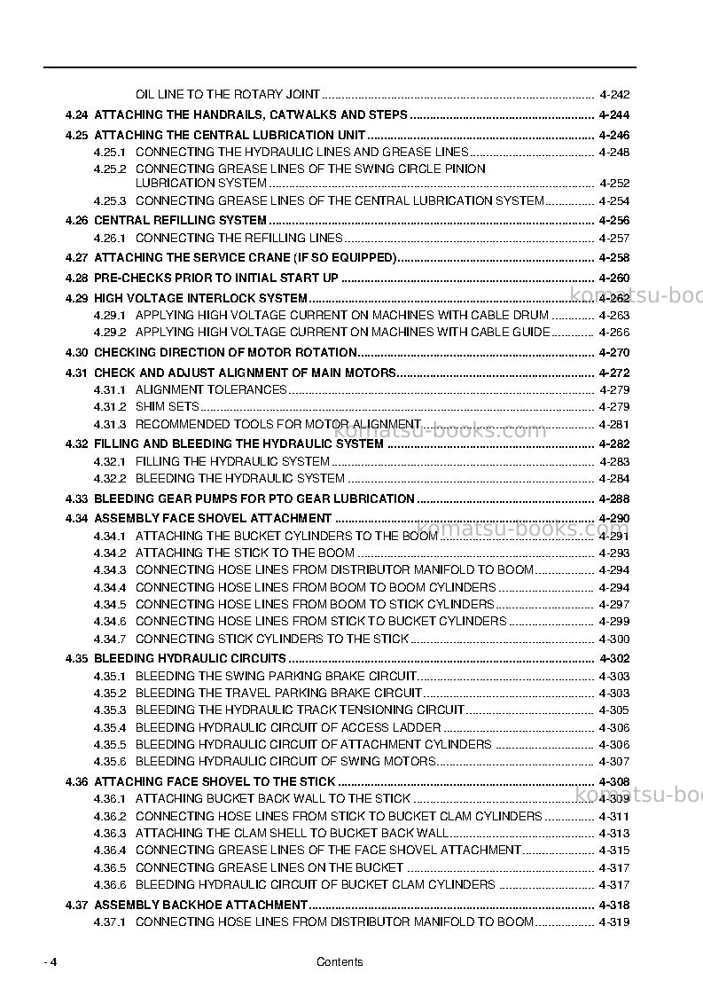 Komatsu pc5500e-6deu Field assembly manual cover Page 6 Komatsu pc5500e-6deu Field assembly manual cover Page 6