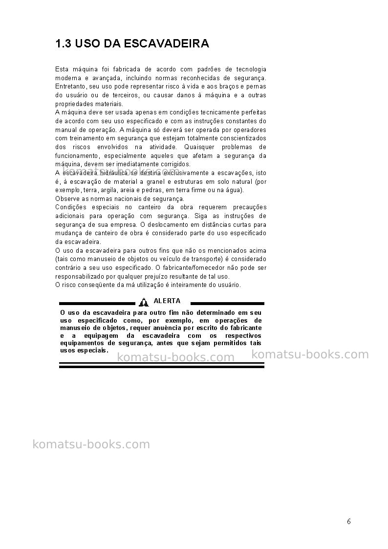 Komatsu pc4000-6deu-electric motor Manual de operação capa Página 6 Komatsu pc4000-6deu-electric motor Manual de operação capa Página 6