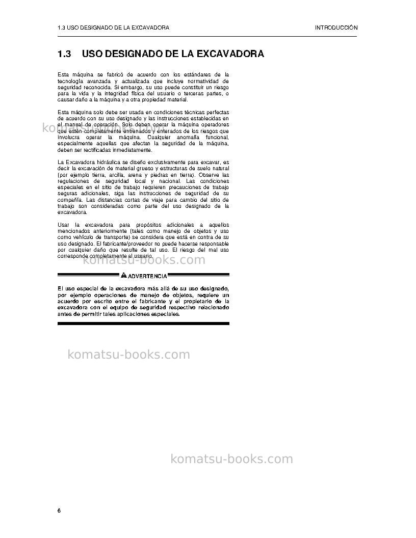 Komatsu pc4000-6deu Manual de operación cover Page 6 Komatsu pc4000-6deu Manual de operación cover Page 6