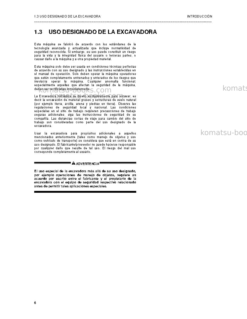 Komatsu pc4000-6deu Manual de operación cover Page 6 Komatsu pc4000-6deu Manual de operación cover Page 6