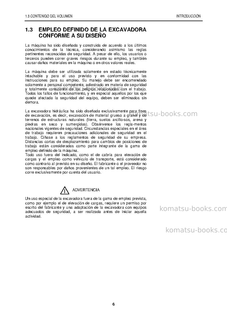Komatsu pc8000-6deu-electric motor Manual de operación cover Page 6 Komatsu pc8000-6deu-electric motor Manual de operación cover Page 6