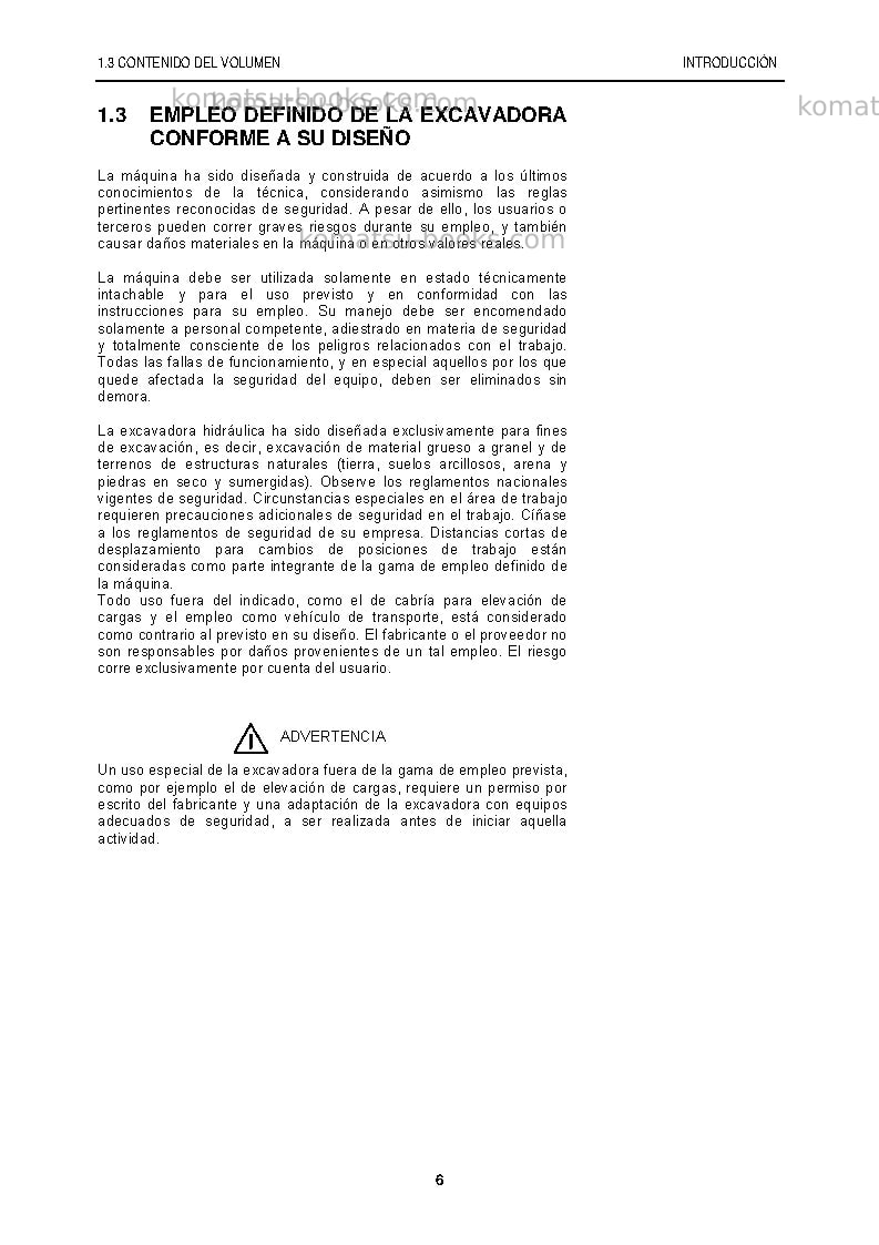 Komatsu pc8000-6deu Manual de operación cover Page 6 Komatsu pc8000-6deu Manual de operación cover Page 6