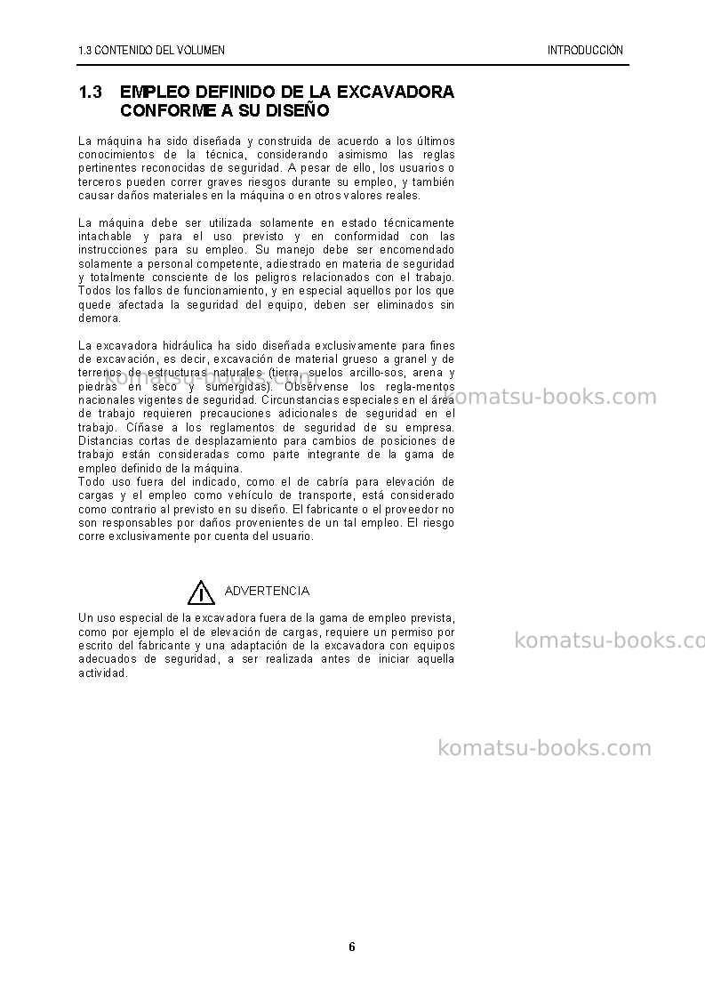 Komatsu pc8000-6deu-electric motor Manual de operación cover Page 6