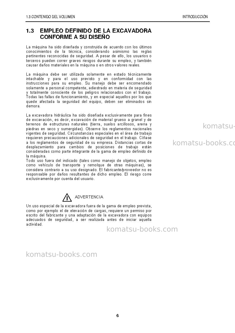 Komatsu pc8000-6deu Manual de operación cover Page 6 Komatsu pc8000-6deu Manual de operación cover Page 6