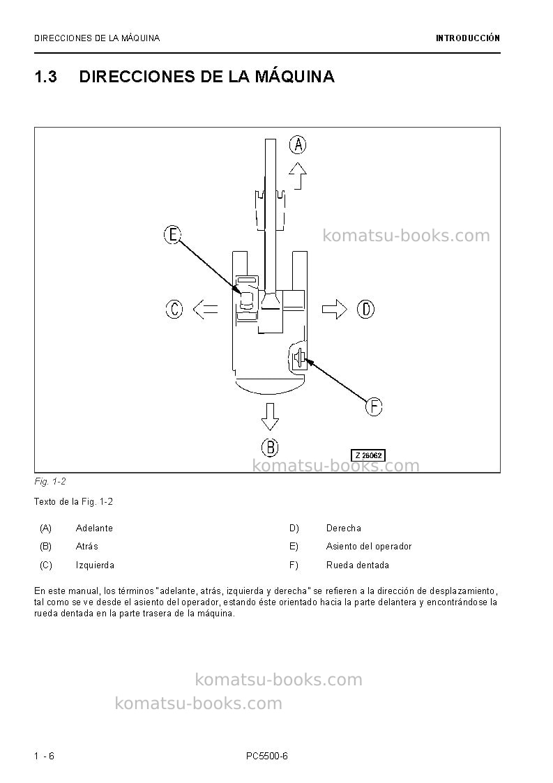 Komatsu pc8000-6deu Manual de operación cover Page 6 Komatsu pc8000-6deu Manual de operación cover Page 6