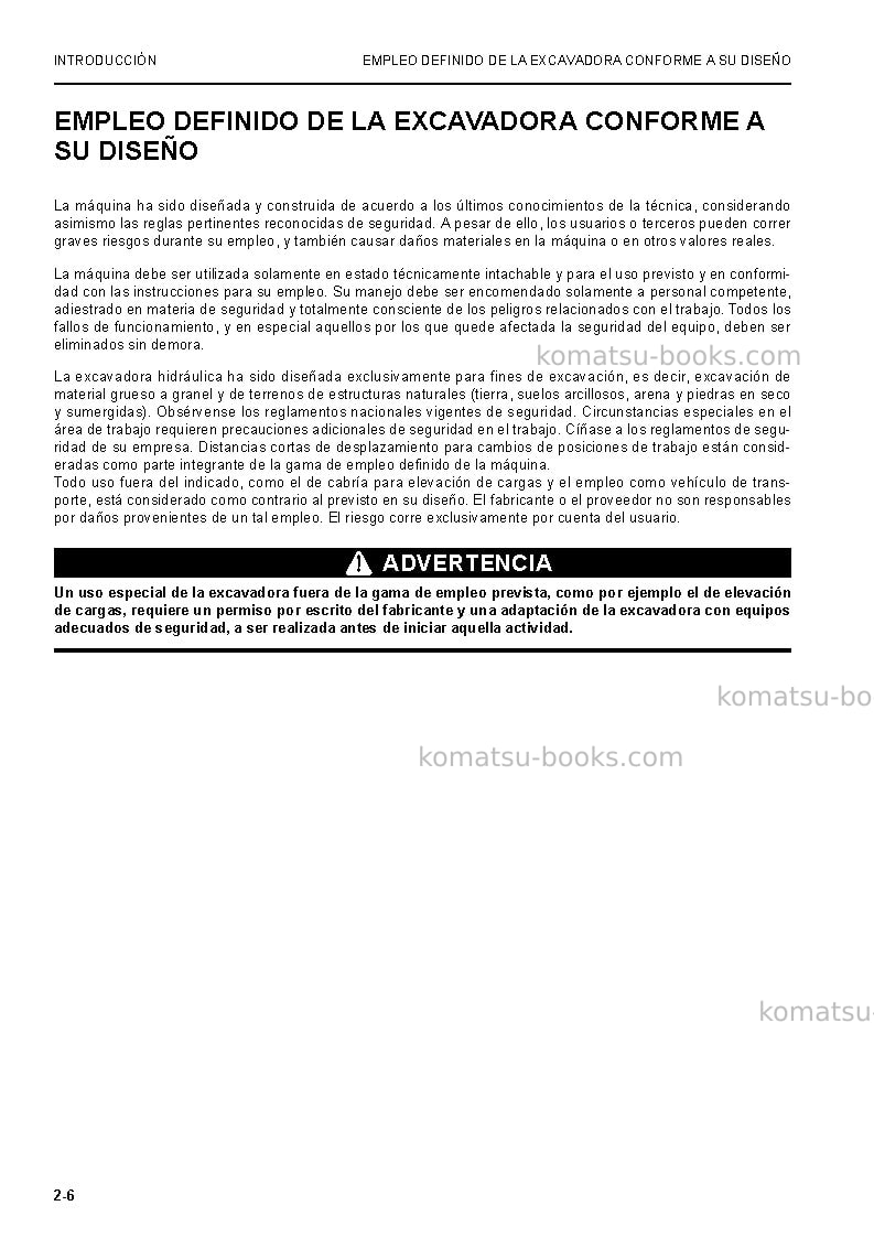 Komatsu pc5500-6deu Manual de operación cover Page 6 Komatsu pc5500-6deu Manual de operación cover Page 6