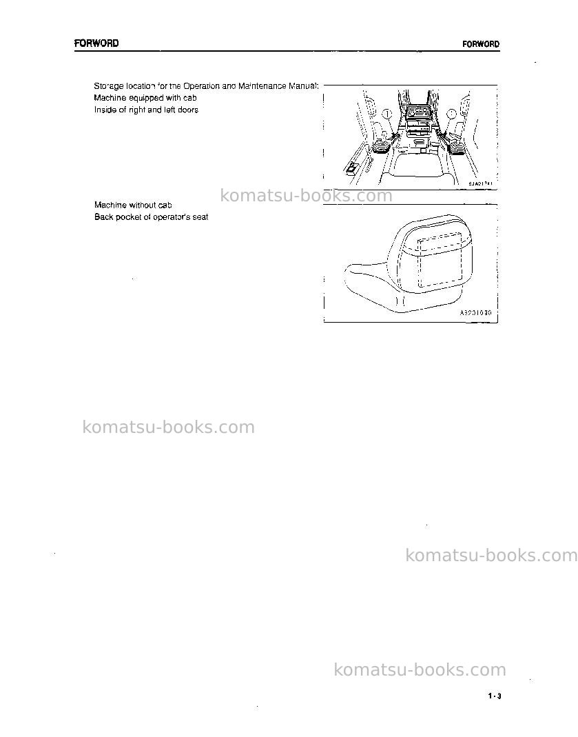 Komatsu d61ex-12bra Operation manual cover Page 6