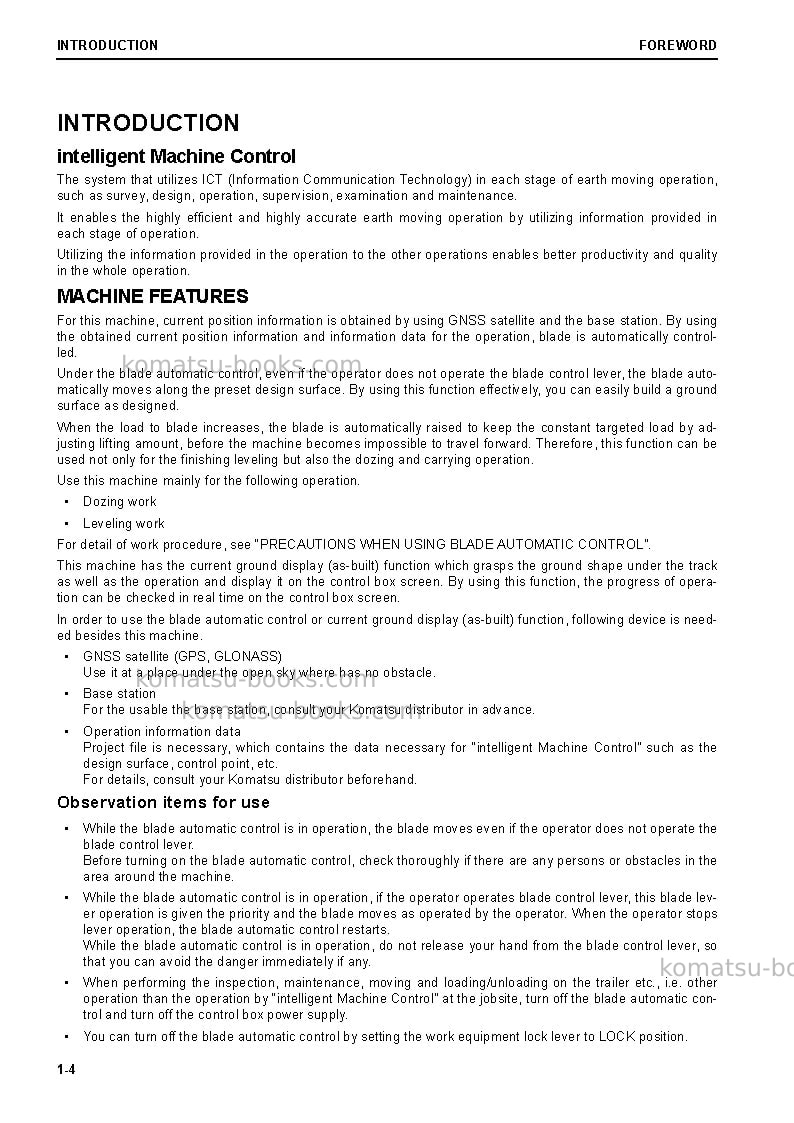 Komatsu d51pxi-24bra Operation manual cover Page 6 Komatsu d51pxi-24bra Operation manual cover Page 6