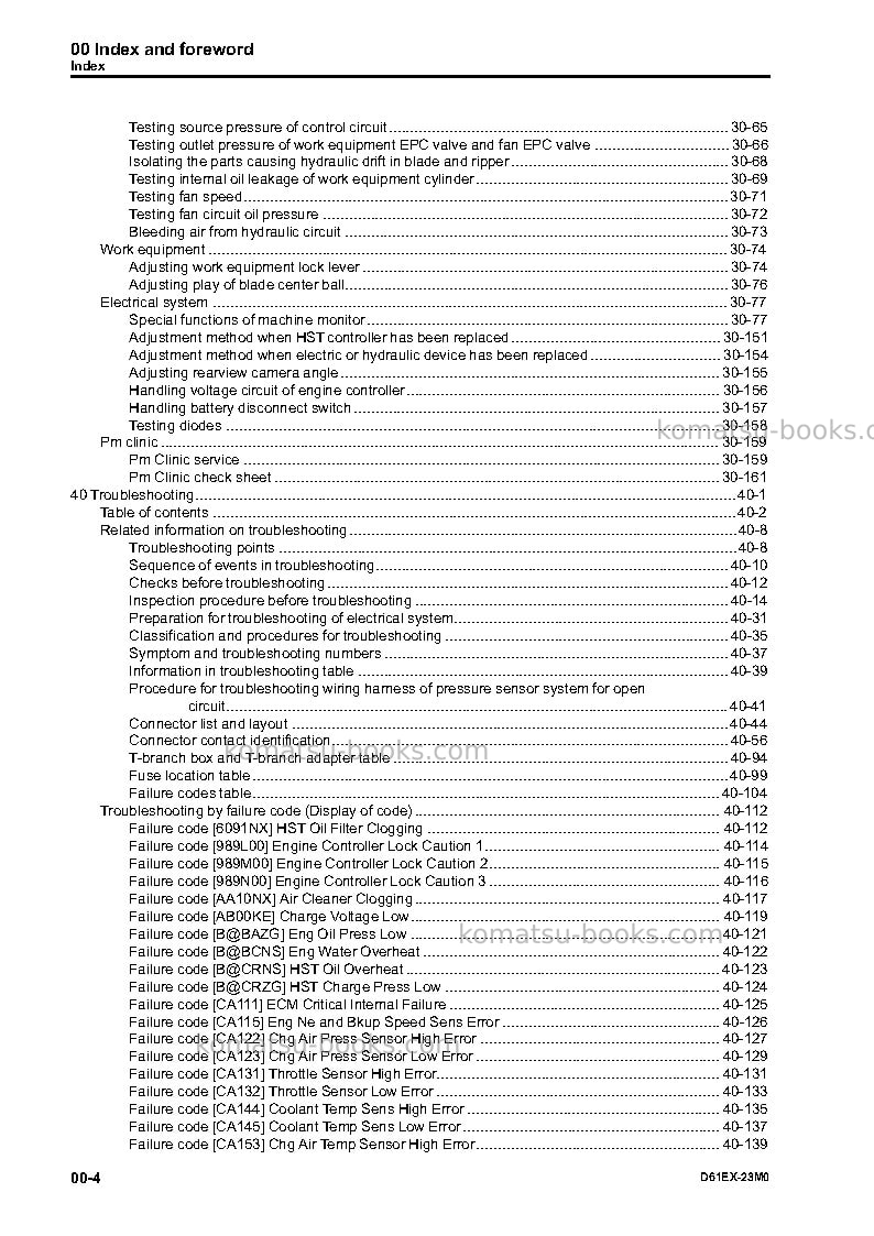Komatsu d61ex-23bra-m0 Repair & maintenance cover Page 6 Komatsu d61ex-23bra-m0 Repair & maintenance cover Page 6