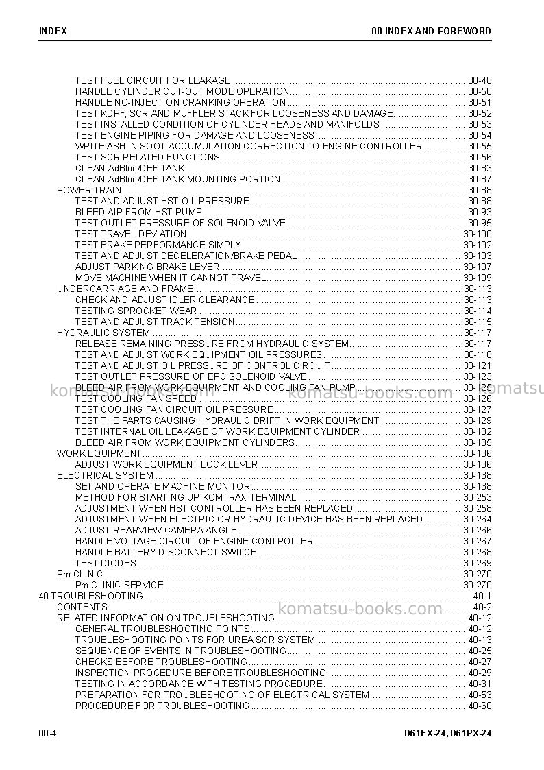 Komatsu d61ex-24jpn Repair & maintenance cover Page 6 Komatsu d61ex-24jpn Repair & maintenance cover Page 6
