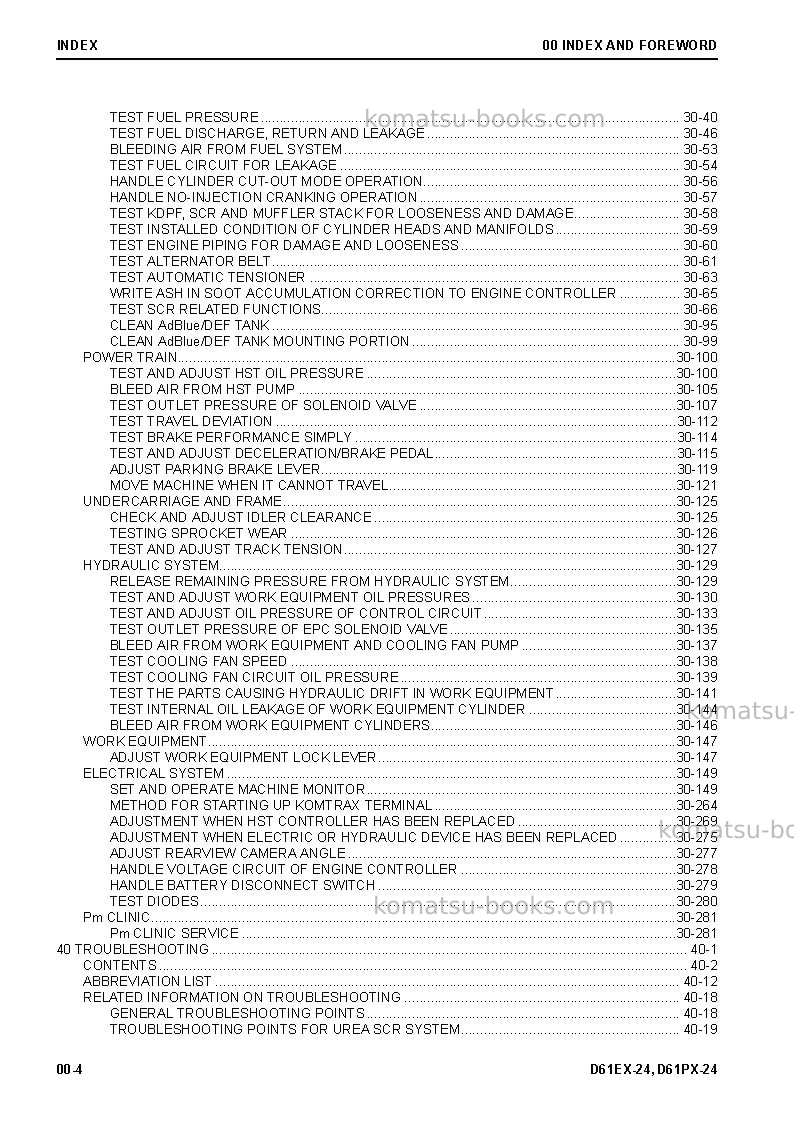 Komatsu d61px-24bra Repair & maintenance cover Page 6 Komatsu d61px-24bra Repair & maintenance cover Page 6