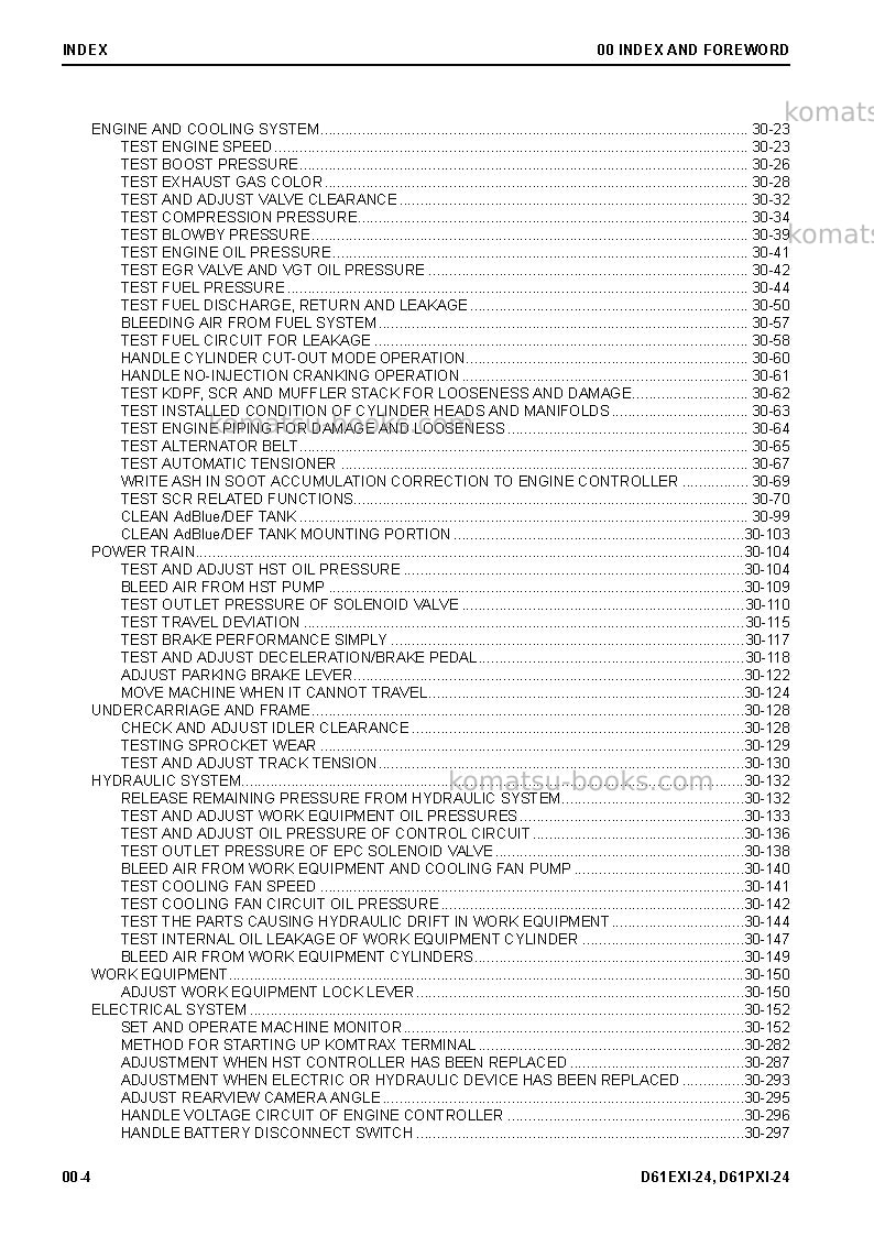 Komatsu d61ex-24jpn Field assembly manual cover Page 6 Komatsu d61ex-24jpn Field assembly manual cover Page 6