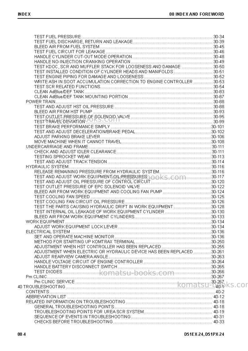 Komatsu d51px-24bra Repair & maintenance cover Page 6 Komatsu d51px-24bra Repair & maintenance cover Page 6