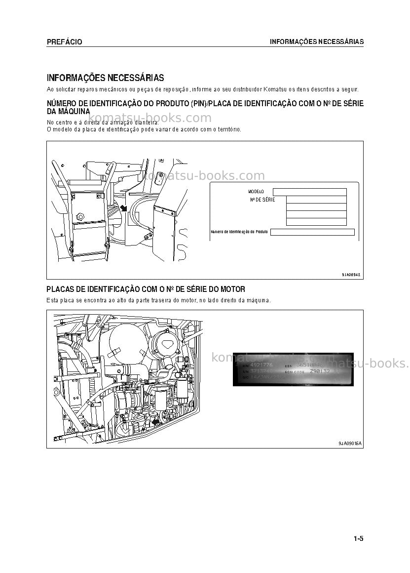 Komatsu wa200-6bra Manual de operação capa Página 6 Komatsu wa200-6bra Manual de operação capa Página 6
