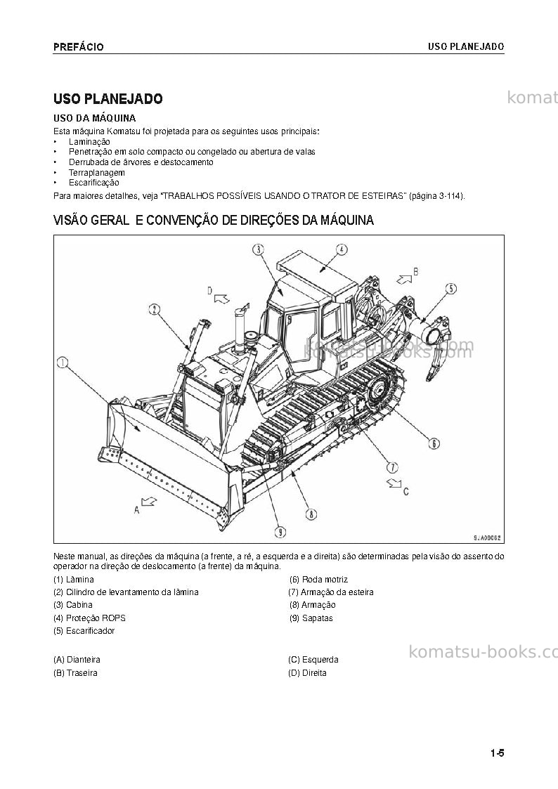 Komatsu d85ex-15jpn-e0 Manual de operação capa Página 6