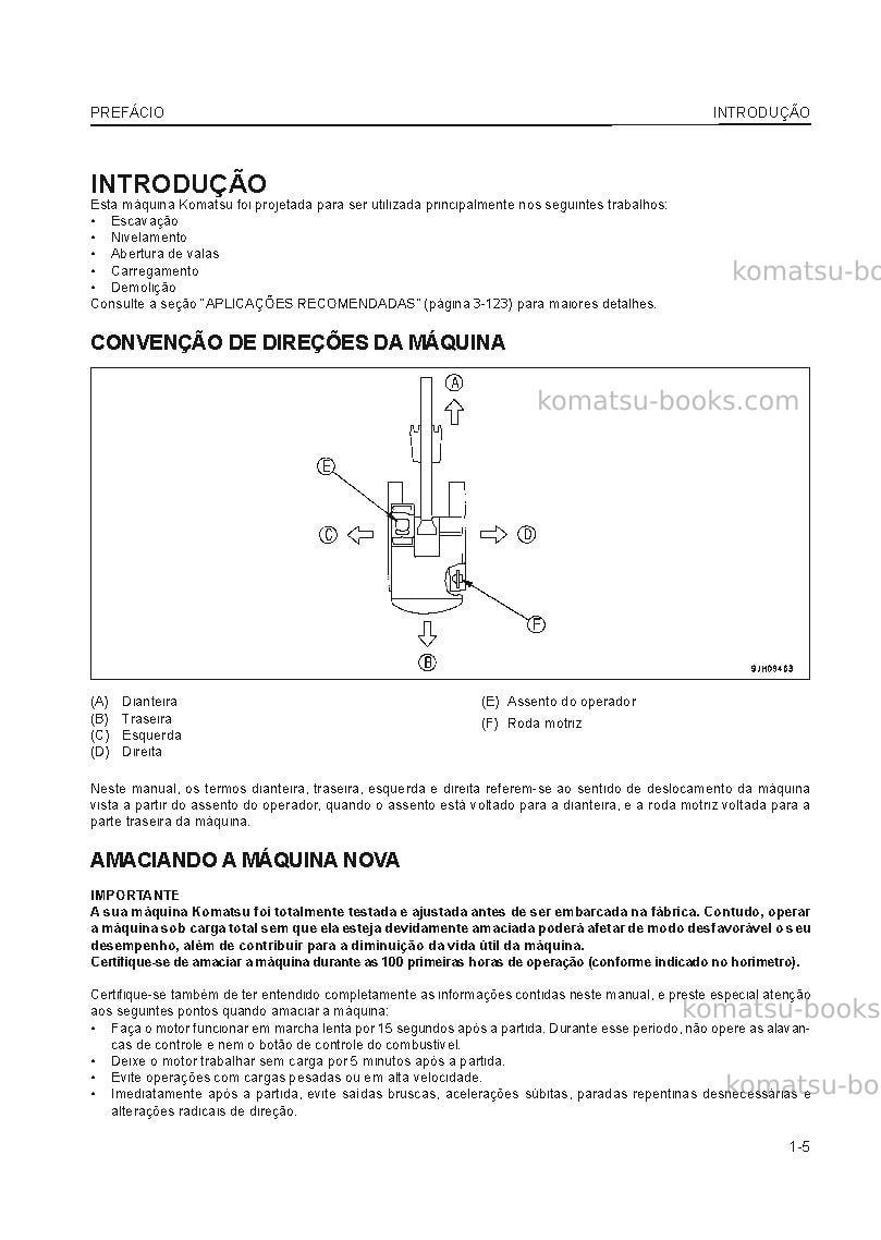 Komatsu pc400-7jpn-e0 Manual de operação capa Página 6 Komatsu pc400-7jpn-e0 Manual de operação capa Página 6