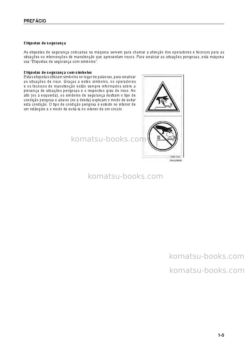 Komatsu pc55mr-3jpn Manual de operação capa Página 6