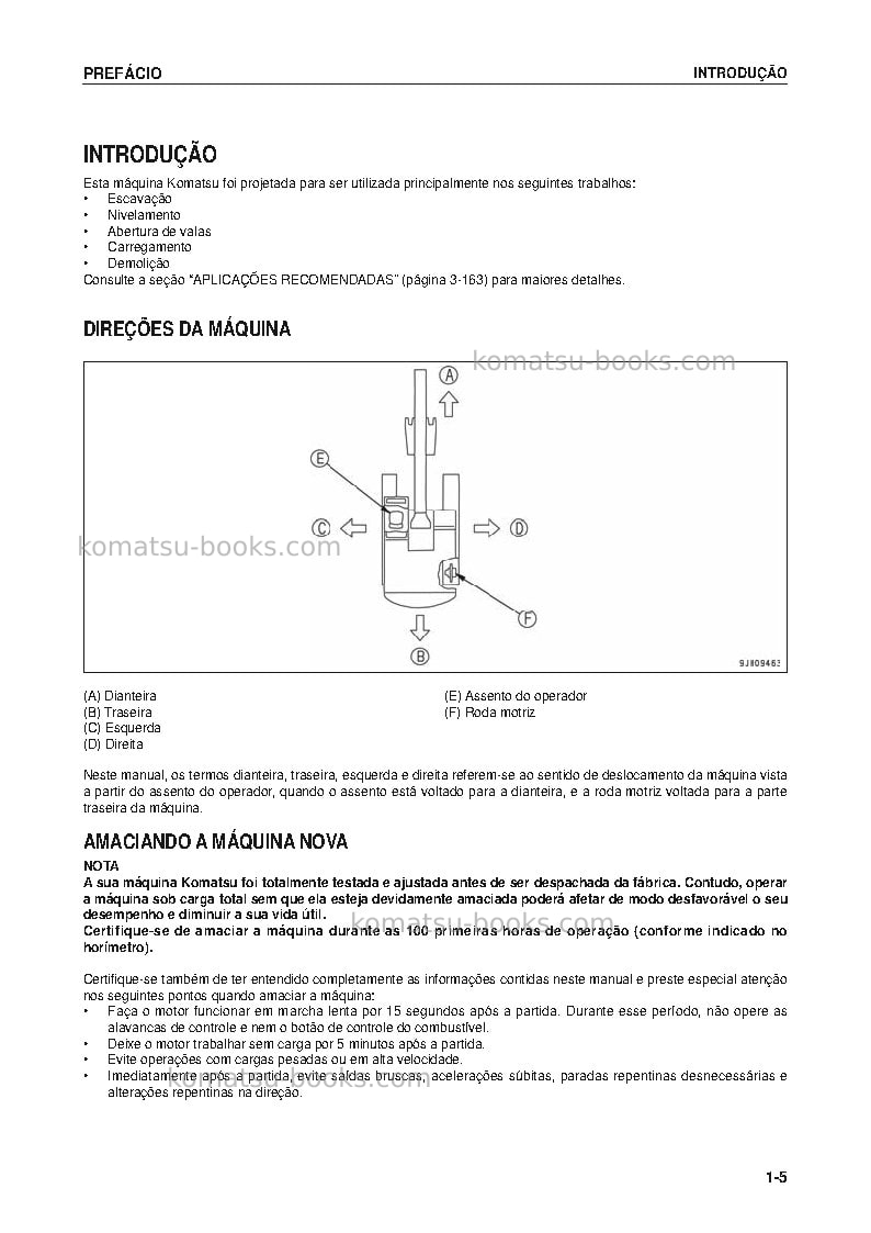 Komatsu pc200-8bra Manual de operação capa Página 6