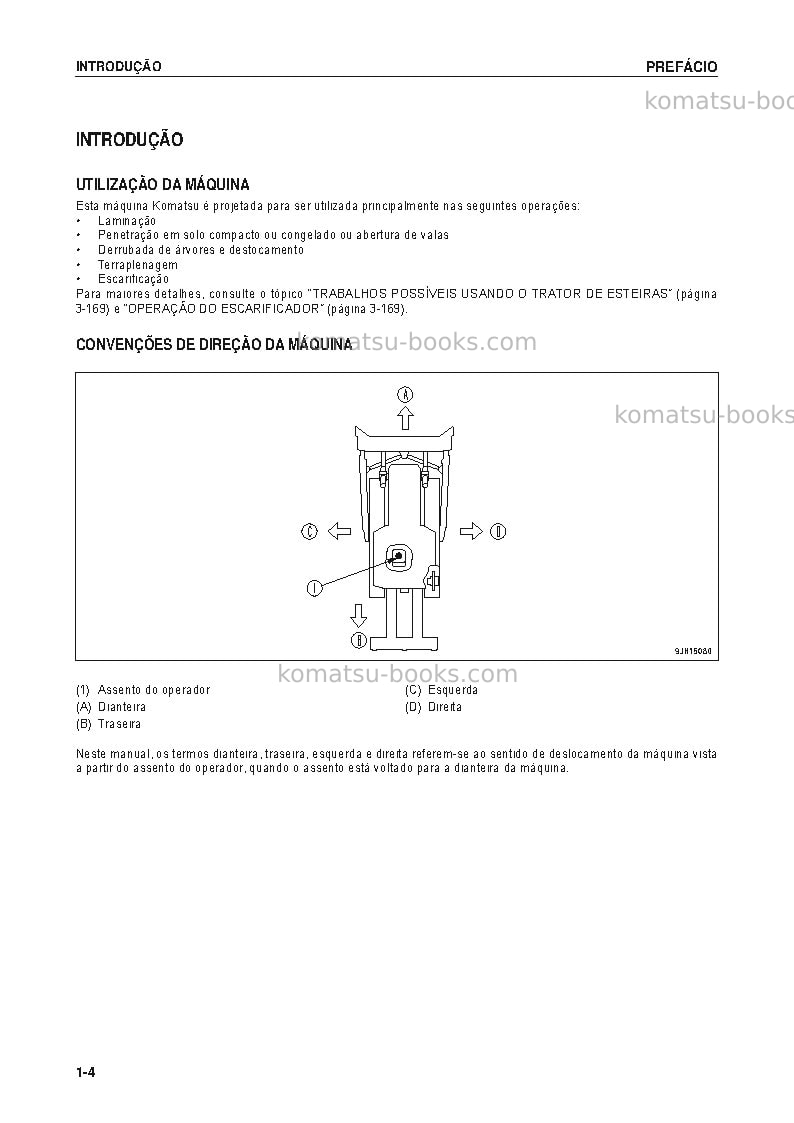 Komatsu d375a-6jpn-r Manual de operação capa Página 6