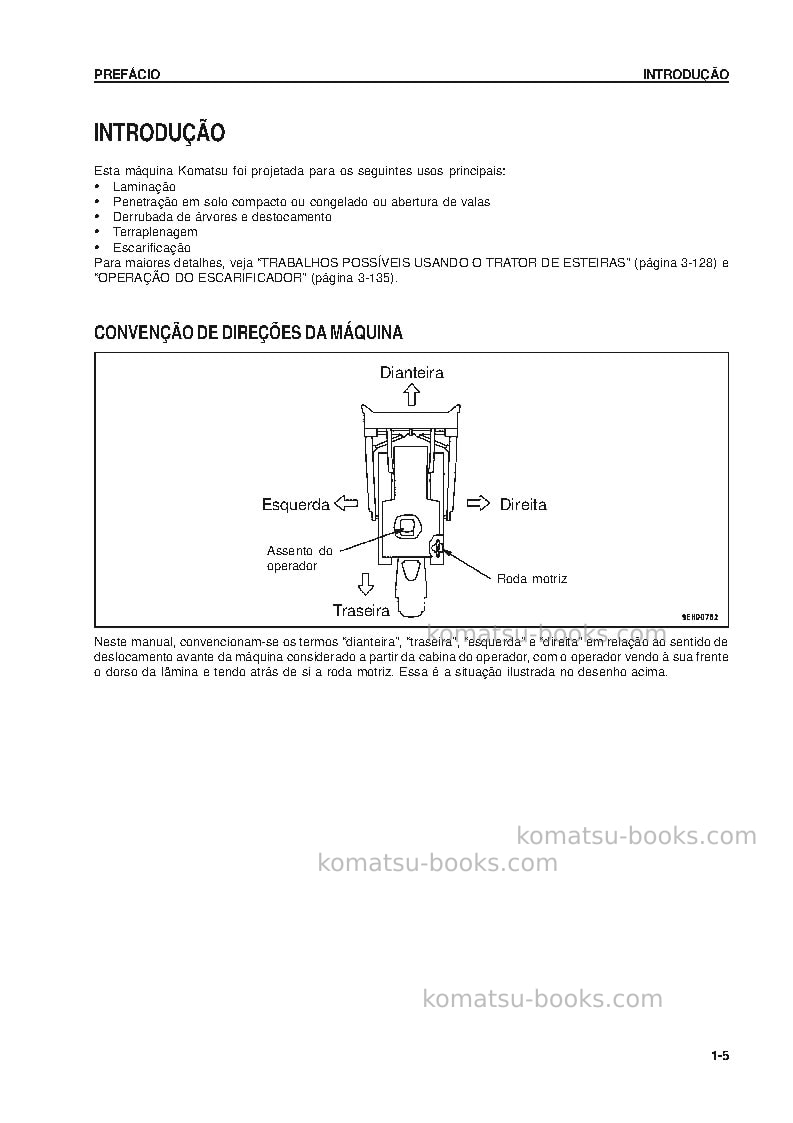Komatsu d475a-5jpn Manual de operação capa Página 6 Komatsu d475a-5jpn Manual de operação capa Página 6