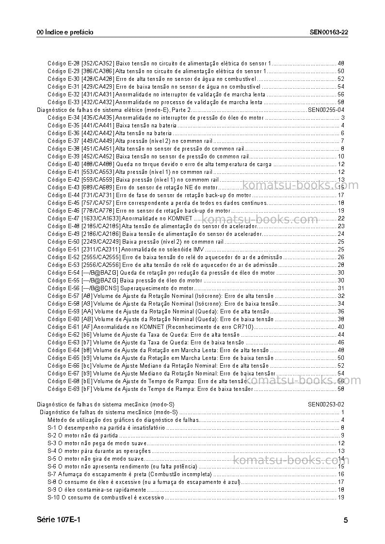 Komatsu 107e-1 seriesjpn Reparo e manutenção capa Página 6 Komatsu 107e-1 seriesjpn Reparo e manutenção capa Página 6