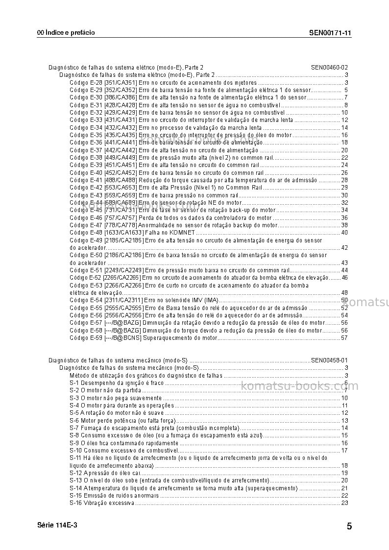 Komatsu 114e-3 seriesjpn Reparo e manutenção capa Página 6 Komatsu 114e-3 seriesjpn Reparo e manutenção capa Página 6