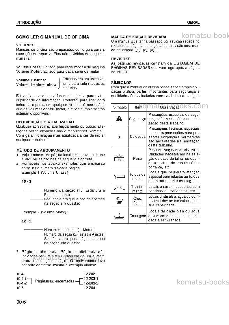 Komatsu gd655-3cbra Reparo e manutenção capa Página 6 Komatsu gd655-3cbra Reparo e manutenção capa Página 6