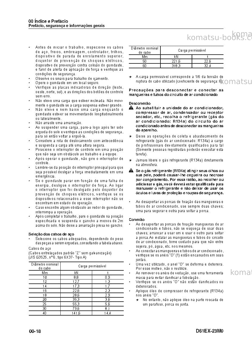 Komatsu d61ex-23bra-m0 Reparo e manutenção capa Página 6