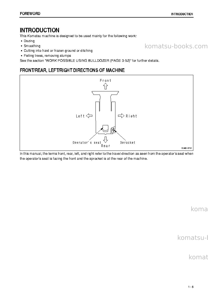 Komatsu d68ess-12idn-e0 Operation manual cover Page 6