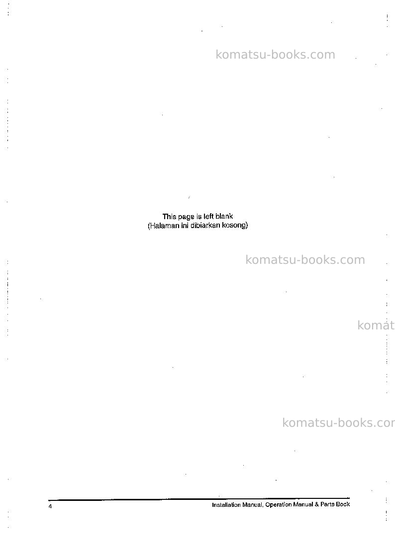 Komatsu pc200slf-6idn Operation manual cover Page 6 Komatsu pc200slf-6idn Operation manual cover Page 6
