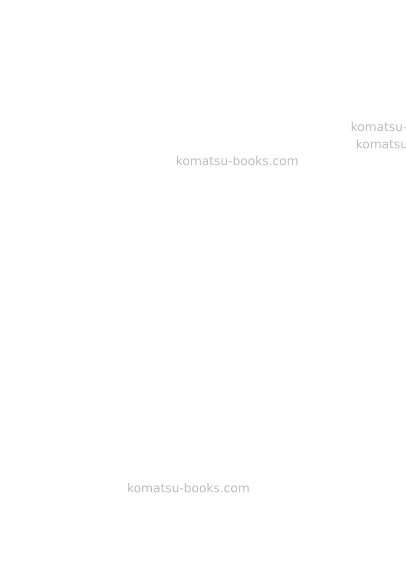 Komatsu pc3000-1deu Operation manual cover Page 6