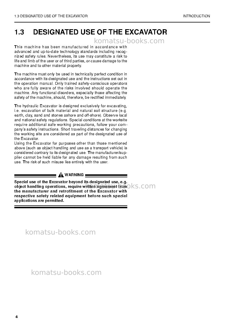 Komatsu pc5500-6deu Operation manual cover Page 6 Komatsu pc5500-6deu Operation manual cover Page 6
