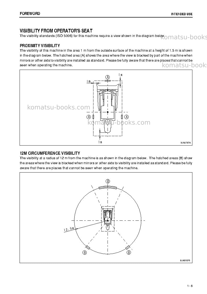 Komatsu d85px-15jpn-r Operation manual cover Page 6