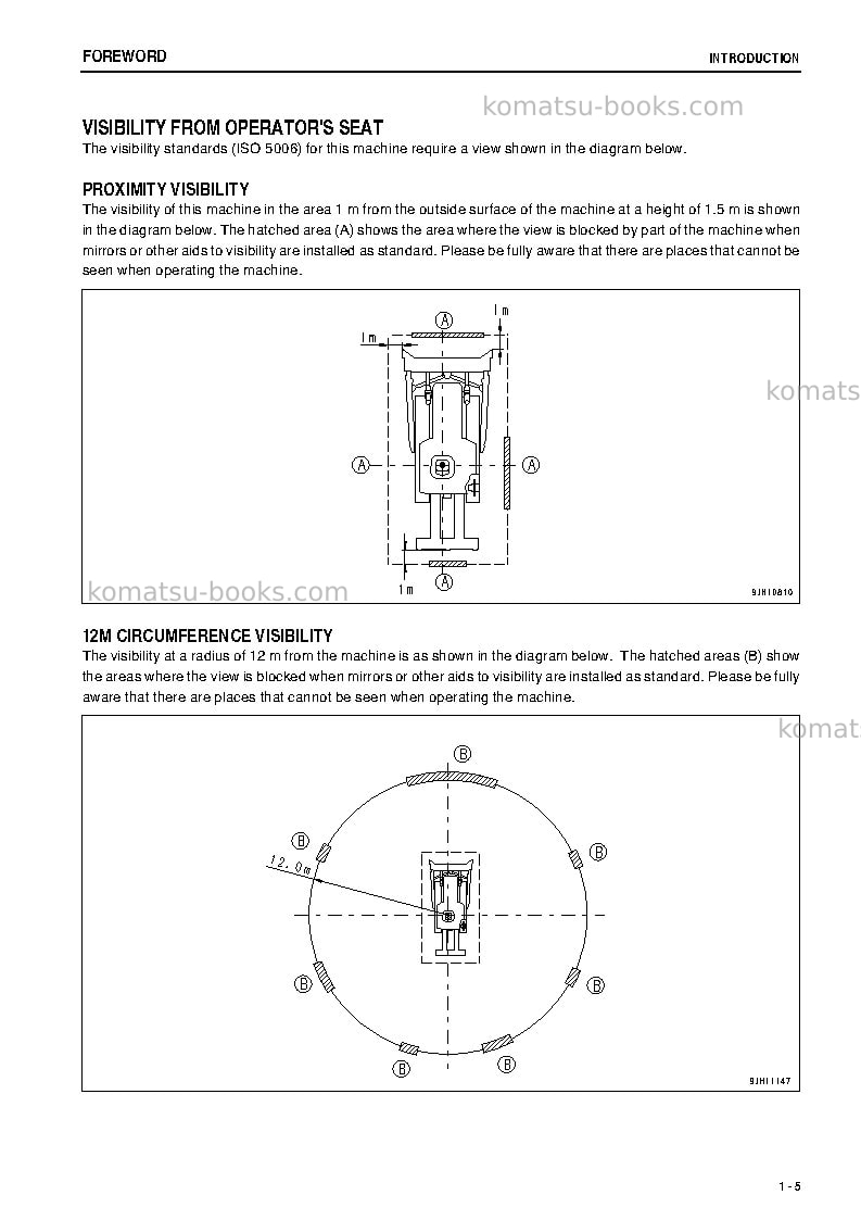 Komatsu d375a-5jpn-tier3, one-way steering lever Operation manual cover Page 6