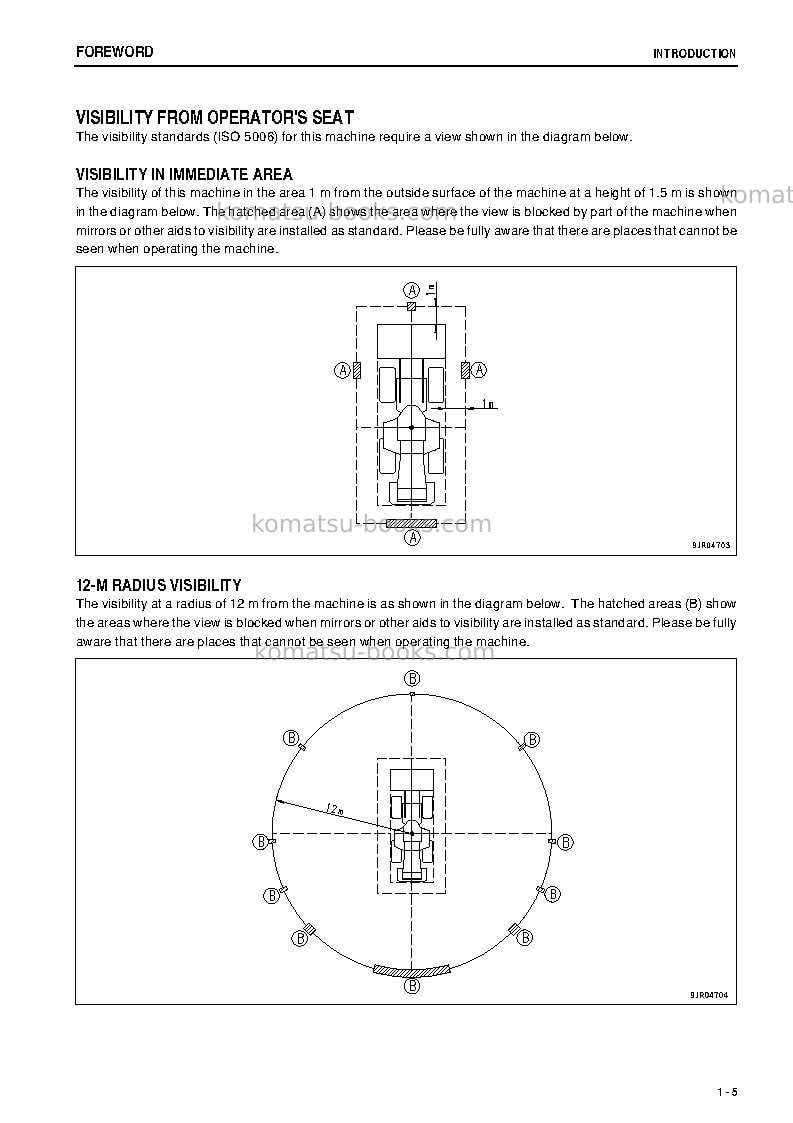 Komatsu wa500-6jpn-w/o erg Operation manual cover Page 6 Komatsu wa500-6jpn-w/o erg Operation manual cover Page 6